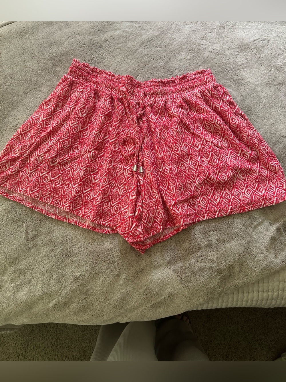 Maurices Pink Patterned Pull‑Tie Shorts